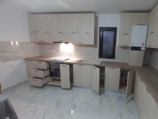 Bucătărie comandă din Pal Stejar de Râu, model Dorin
